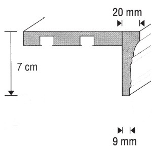 Garnýže Deko výška čela 7cm Garnýže Deko výška čela 7cm